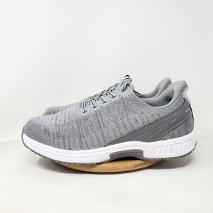 Orthofeet Yari Hands Free Shoes Mens 10.5 2E WIDE Grey Knit Sneaker 20013